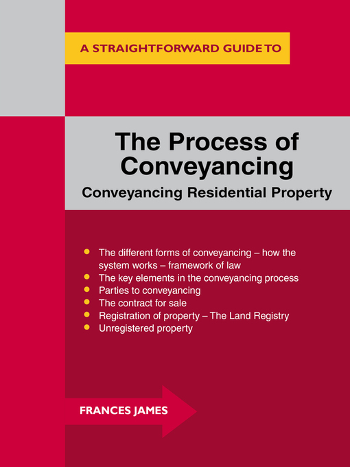 Title details for The Process of Conveyancing by Frances James - Wait list